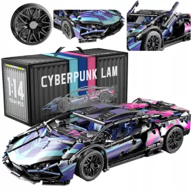    GRANDE SET DI BLOCCHI LAMBORGHINI CYBER PUNK BLOCCHI 1314 ELEMENTI SUPER AUTO