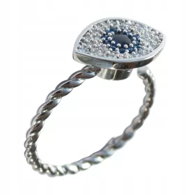    ANELLO OCCHIO DEL PROFETA, argento, acciaio chirurgico antistress, in regalo