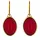  Orecchini con Ambra Rossa del Baltico, Argento 925 placcato Oro