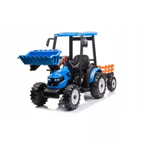    MEGA Trattore per bambini a batteria con rimorchio D68 Blu 24V