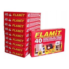    ACCENDINO PER CAMINO BIANCO FLAMiT 40 cubetti di accensione per griglia