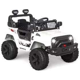    Auto Jeep per bambini a batteria, telecomandata, colore bianco