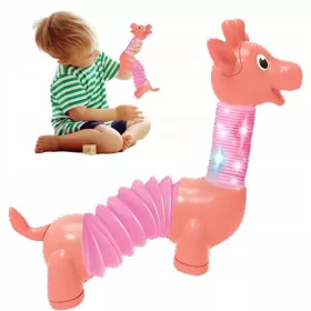    Tubi luminosi fai da te, tubi fluorescenti colorati allungati, tubi creativi a forma di dinosauro, Corru