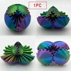    Desktop giocattolo da tavolo antistress per bambini, cubo di sfere con ingranaggi stampato in 3D