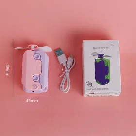    Ventilatore portatile ricaricabile Mini con coltello per carote stampato in 3D, vendita calda