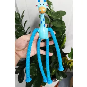    Nuovo cartone animato animale giraffa led magico sensoriale allungabile ventosa in plastica pop tu