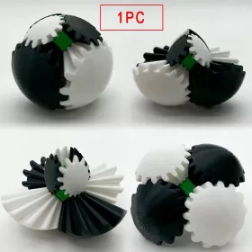    Giocattolo antistress per bambini con palla a forma di cubo e ingranaggio stampato in 3D, giocattolo da tavolo