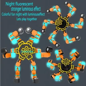    1 pz/lotto Fidget Spinner Luminoso Deformazione Decompressione Giroscopio Luminoso