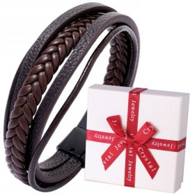    BRACCIALE DA UOMO NERO, CINTURINO IN ACCIAIO INOSSIDABILE + CONFEZIONE REGALO