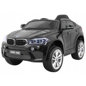   Auto elettrica per bambini BMW X6M vernice nera + telecomando + EVA + St