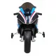  Motocicletta a batteria per bambini BMW HP4 Blu + Ruote ausiliarie + Omaggio