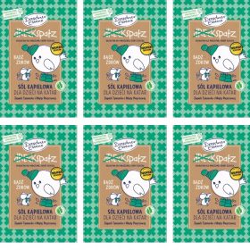   Sale da Bagno Naturali Vegan per Bambini "Sii Sano" - Respira Libero, 6x50g