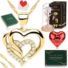    ANNIVERSARIO DI MATRIMONIO GIUBILEO 10 25 40 45 50 REGALO COLLANA SOUVENIR + ROSA