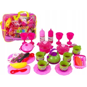  Servizio Piatti in Borsa LeanToys 799 rosa 31 pz.
