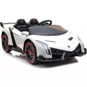    Auto a batteria per bambini con licenza Lamborghini Veneno Bianca