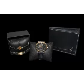    Elegante set regalo: orologio Geneva, bracciali + portafoglio.
