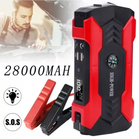    Alimentatore di emergenza Avviatore auto Powerbank LCD 28000mAh 12V 800A
