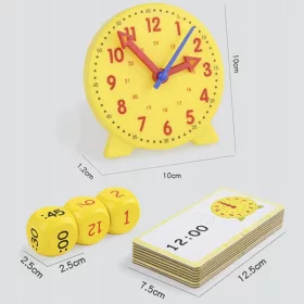    Orologio Montessori per bambini Giocattoli educativi Ora Minuto Secondo Tappetino cognitivo
