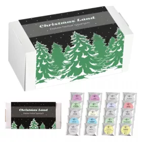    Un grande set natalizio di tè aromatizzati Christmas Land, un regalo di Natale