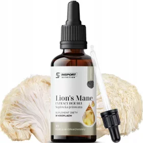   Krople ekstraktu Lion's Mane 10:1 di Insport Nutrition, 30ml - Supporto Cognitivo e Concentrazione