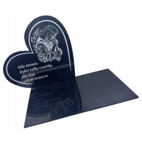   Base per Candele con Cuore Personalizzabile in Plexiglass - Grande