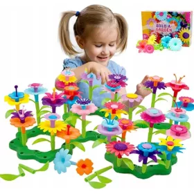    BLOCCHI DA COSTRUZIONE PER BAMBINI SET FIORI FIORI DA GIARDINO REGALO 56 PEZZI.