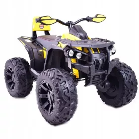    BIG QUAD CON BATTERIA POWER HERO - 4 MOTORI, RUOTE MORBIDE/QLS3288