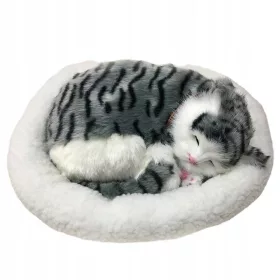    Giocattolo realistico per gatti addormentati in peluche con tappetino per bambini