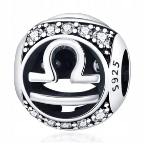    Charms per bracciali componibili, pendente segno zodiacale Bilancia, argento C514