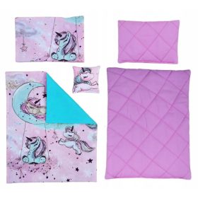    Collezione Bobi - Biancheria da letto per bambole - Colibrì - federe e inserti - 5 pezzi