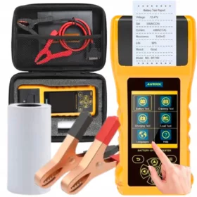    Tester per batterie con stampante. Misuratore di tensione di carica fino a 6-30 V
