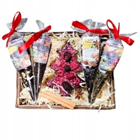    CESTINO REGALO REGALO DI NATALE Sotto l'albero di Natale CIOCCOLATO Albero di Natale Tea Zes