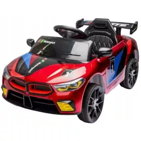    AUTO ELETTRICA PER BAMBINI BM - M4: TELECOMANDO, MUSICA, LED, 6V, ROSSO