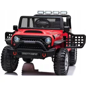    AUTO ELETTRICA PER BAMBINI JEEP 4X4 12V 10AH ROSSA CON TELECOMANDO