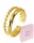  Doppio anello da donna placcato oro decorato con STA
