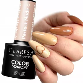    CLARESA PERFECT NUDE 6 SMALTO IBRIDO BEIGE SABBIA CHIARO 5 ml