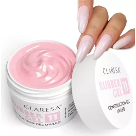    CLARESA RUBBER GEL 11 GEL COSTRUTTIVO CON TIxotropia - 11 ROSE CON PARTICELLE 45 g