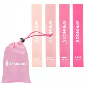    Fasce per esercizi HIT 4 pezzi SET promozione fasce da allenamento per palestre rosa