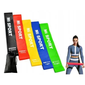  FASCE DI RESISTENZA PER ALLENAMENTO FITNESS - 5 PZ