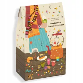    Un set di tè sfusi che scaldano l'autunno, mix di sapori, con infusore