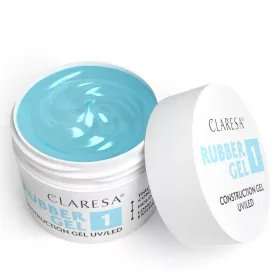    CLARESA RUBBER GEL 1 GEL COSTRUZIONE UNGHIE SPESSO, TRASPARENTE 45 g
