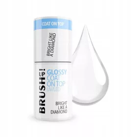    Brushup Top ibrido lucido per unghie Cappotto lucido sulla parte superiore