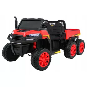    Auto Farmer Truck per 2 bambini Rossa + trazione 4x4 + telecomando + Kiper + Audi