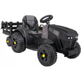  TRATTORE ELETTRICO CON RIMORCHIO 12V 2x45W NERO TELECOMANDO