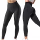  2253 PUSH UP Leggings sportivi modellanti a vita alta con rouches L