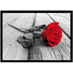   Quadro Moderno "Rose 2" con Cornice in Legno Naturale 70x100 cm