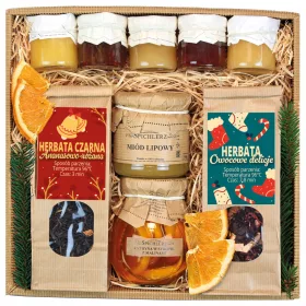    CESTINO REGALO SET REGALO TÈ SENZA MIELE PETALI DI ROSA CUORE