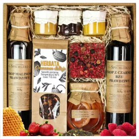    CESTINO REGALO Set regalo Sciroppo di tè Kraft naturale Miele