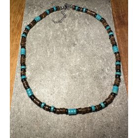  Collana da uomo fatta a mano Cocco Turchese