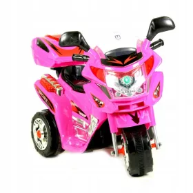    Motocicletta a batteria per bambini, baule LED MOTO-S-2-PINK
